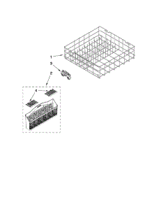 Lower Rack Parts parts for Kenmore Dishwasher 665.13023K111 (66513023K111, 665 13023K111) from AppliancePartsPros.com