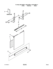 Door And Panel Parts parts for Kenmore Dishwasher 665.13032K111 (66513032K111, 665 13032K111) from AppliancePartsPros.com