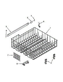 Upper Rack And Track Parts parts for Kenmore Dishwasher 665.13032K114 (66513032K114, 665 13032K114) from AppliancePartsPros.com