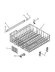 Upper Rack And Track Parts parts for Kenmore Dishwasher 665.13033K115 (66513033K115, 665 13033K115) from AppliancePartsPros.com