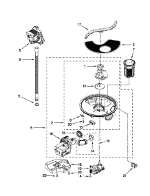 Pump And Motor Parts parts for Kenmore Dishwasher 665.13039K110 (66513039K110, 665 13039K110) from AppliancePartsPros.com