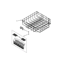 Lower Rack Parts parts for Kenmore Dishwasher 665.13039K110 (66513039K110, 665 13039K110) from AppliancePartsPros.com