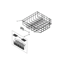 Lower Rack Parts parts for Kenmore Dishwasher 665.13039K111 (66513039K111, 665 13039K111) from AppliancePartsPros.com