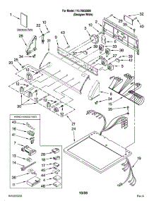 Top And Console Parts parts for Kenmore Dryer 110.79832800 (11079832800, 110 79832800) from AppliancePartsPros.com