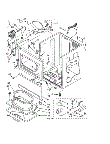 Cabinet Parts parts for Kenmore Dryer 110.79902890 (11079902890, 110 79902890) from AppliancePartsPros.com