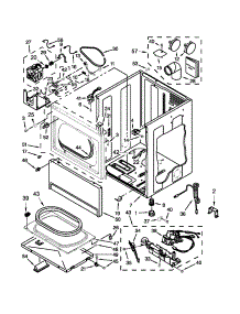 Cabinet Parts parts for Kenmore Dryer 110.7992310 (1107992310, 110 7992310) from AppliancePartsPros.com