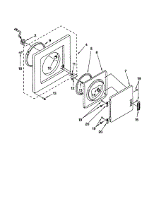 Dryer Front Panel And Door parts for Kenmore Washer Dryer Combo 110.80754000 (11080754000, 110 80754000) from AppliancePartsPros.com