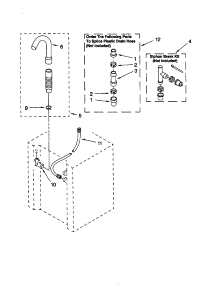 Washer Water System parts for Kenmore Washer Dryer Combo 110.80754000 (11080754000, 110 80754000) from AppliancePartsPros.com