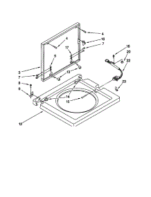 Washer Top And Lid parts for Kenmore Washer Dryer Combo 110.80754000 (11080754000, 110 80754000) from AppliancePartsPros.com