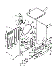 Dryer Cabinet And Motor parts for Kenmore Washer Dryer Combo 110.80754000 (11080754000, 110 80754000) from AppliancePartsPros.com