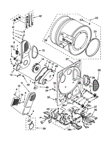 Dryer Bulkhead parts for Kenmore Washer Dryer Combo 110.80754001 (11080754001, 110 80754001) from AppliancePartsPros.com