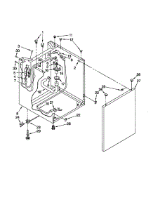Washer Cabinet parts for Kenmore Washer Dryer Combo 110.80754001 (11080754001, 110 80754001) from AppliancePartsPros.com
