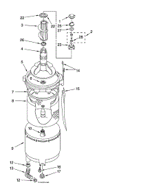 Tub And Basket Parts parts for Kenmore Washer Dryer Combo 110.80754003 (11080754003, 110 80754003) from AppliancePartsPros.com