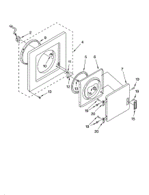 Dryer Front Panel And Door Parts parts for Kenmore Washer Dryer Combo 110.80754004 (11080754004, 110 80754004) from AppliancePartsPros.com