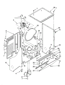 Dryer Cabinet And Motor Parts parts for Kenmore Washer Dryer Combo 110.80754004 (11080754004, 110 80754004) from AppliancePartsPros.com
