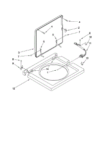 Washer Top And Lid Parts parts for Kenmore Washer Dryer Combo 110.80754006 (11080754006, 110 80754006) from AppliancePartsPros.com