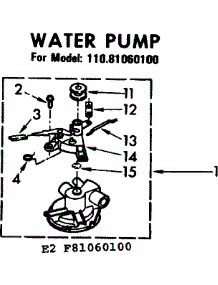 Water Pump parts for Kenmore Washer 110.81060100 (11081060100, 110 81060100) from AppliancePartsPros.com