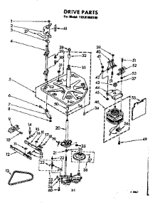 Drive Parts parts for Kenmore Washer 110.81060100 (11081060100, 110 81060100) from AppliancePartsPros.com