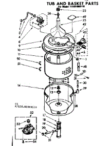 Tub And Basket Parts parts for Kenmore Washer 110.81060110 (11081060110, 110 81060110) from AppliancePartsPros.com
