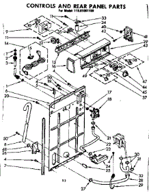 Controls And Rear Panel Parts parts for Kenmore Washer 110.81061100 (11081061100, 110 81061100) from AppliancePartsPros.com