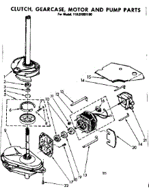 Clutch, Gearcase, Motor And Pump Parts parts for Kenmore Washer 110.81061100 (11081061100, 110 81061100) from AppliancePartsPros.com