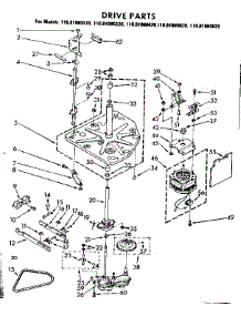 Drive Parts parts for Kenmore Washer 110.81080120 (11081080120, 110 81080120) from AppliancePartsPros.com