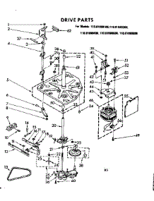 Drive Parts parts for Kenmore Washer 110.81080400 (11081080400, 110 81080400) from AppliancePartsPros.com