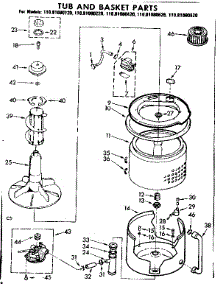 Tub And Basket Parts parts for Kenmore Washer 110.81080620 (11081080620, 110 81080620) from AppliancePartsPros.com