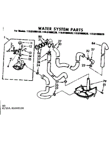 Water System Parts parts for Kenmore Washer 110.81080620 (11081080620, 110 81080620) from AppliancePartsPros.com