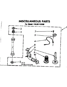 Miscellaneous Parts parts for Kenmore Washer 110.81115100 (11081115100, 110 81115100) from AppliancePartsPros.com