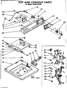 Top And Console Parts parts for Kenmore Washer 110.81115100 (11081115100, 110 81115100) from AppliancePartsPros.com