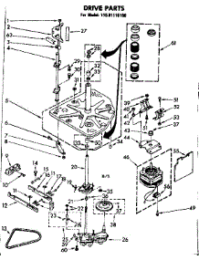 Drive Parts parts for Kenmore Washer 110.81115100 (11081115100, 110 81115100) from AppliancePartsPros.com