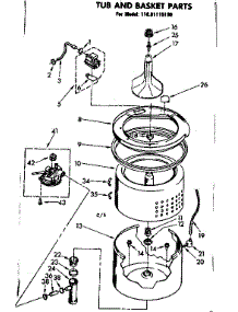Tub And Basket Parts parts for Kenmore Washer 110.81115100 (11081115100, 110 81115100) from AppliancePartsPros.com