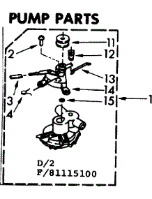 Pump Parts parts for Kenmore Washer 110.81115100 (11081115100, 110 81115100) from AppliancePartsPros.com