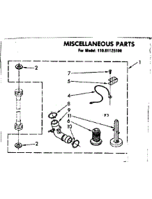 Miscellaneous Parts parts for Kenmore Washer 110.81125100 (11081125100, 110 81125100) from AppliancePartsPros.com