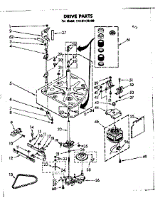 Drive Parts parts for Kenmore Washer 110.81125100 (11081125100, 110 81125100) from AppliancePartsPros.com