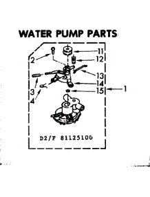 Water Pump Parts parts for Kenmore Washer 110.81125100 (11081125100, 110 81125100) from AppliancePartsPros.com