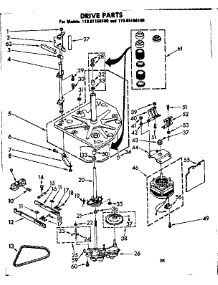 Drive Parts parts for Kenmore Washer 110.81156100 (11081156100, 110 81156100) from AppliancePartsPros.com