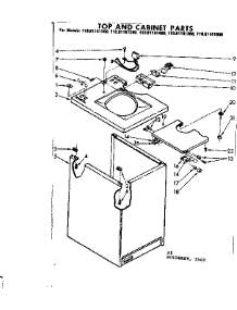 Top And Cabinet Parts parts for Kenmore Washer 110.81161200 (11081161200, 110 81161200) from AppliancePartsPros.com