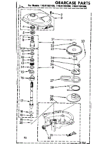 Gearcase Parts parts for Kenmore Washer 110.81161600 (11081161600, 110 81161600) from AppliancePartsPros.com
