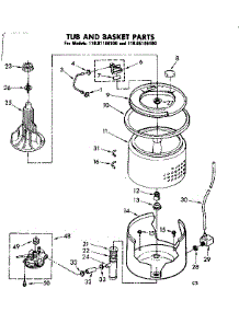 Tub And Basket Parts parts for Kenmore Washer 110.81166100 (11081166100, 110 81166100) from AppliancePartsPros.com