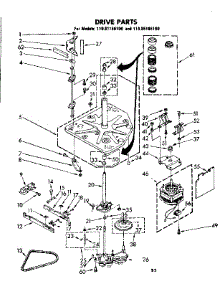 Drive Parts parts for Kenmore Washer 110.81166100 (11081166100, 110 81166100) from AppliancePartsPros.com