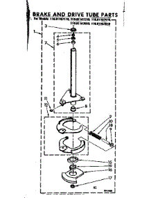 Brake And Drive Tube Parts parts for Kenmore Washer 110.81167110 (11081167110, 110 81167110) from AppliancePartsPros.com