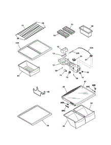 Shelves parts for Kenmore Refrigerator 253.61124101 (25361124101, 253 61124101) from AppliancePartsPros.com