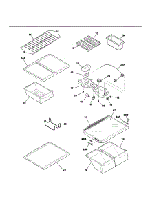 Shelves parts for Kenmore Refrigerator 253.61124105 (25361124105, 253 61124105) from AppliancePartsPros.com