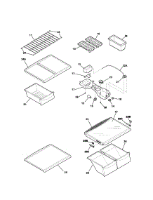Shelves parts for Kenmore Refrigerator 253.61132102 (25361132102, 253 61132102) from AppliancePartsPros.com