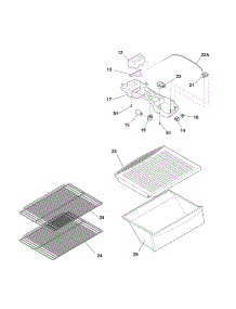 Shelves parts for Kenmore Refrigerator 253.61502409 (25361502409, 253 61502409) from AppliancePartsPros.com