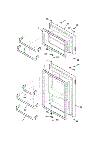 Door parts for Kenmore Refrigerator 253.61507400 (25361507400, 253 61507400) from AppliancePartsPros.com