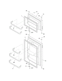 Door parts for Kenmore Refrigerator 253.61522017 (25361522017, 253 61522017) from AppliancePartsPros.com