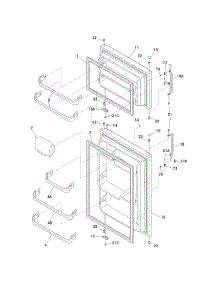 Door parts for Kenmore Refrigerator 253.61532800 (25361532800, 253 61532800) from AppliancePartsPros.com